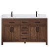 Custom image for Dark Walnut with Matte Black Trim / White Cultured Marble / No Mirror