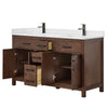 Custom image for Dark Walnut with Matte Black Trim / White Quartz / No Mirror