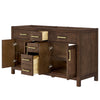 Custom image for Dark Walnut with Brushed Gold Trim / No Mirror