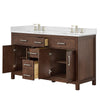 Custom image for Dark Walnut with Brushed Nickel Trim / Carrara Cultured Marble / No Mirror