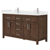 Custom image for Dark Walnut with Brushed Nickel Trim / Giotto Quartz / No Mirror