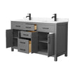 Custom image for Dark Gray with Matte Black Trim / Carrara Cultured Marble / No Mirror