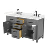 Custom image for Dark Gray with Matte Black Trim / Carrara Cultured Marble / No Mirror