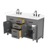 Custom image for Dark Gray with Matte Black Trim / White Cultured Marble / No Mirror