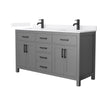 Custom image for Dark Gray with Matte Black Trim / White Quartz / No Mirror