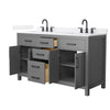 Custom image for Dark Gray with Matte Black Trim / White Quartz / No Mirror