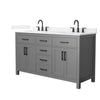 Custom image for Dark Gray with Matte Black Trim / White Quartz / No Mirror