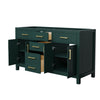 Custom image for Green with Brushed Gold Trim / No Mirror