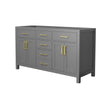 Custom image for Dark Gray with Brushed Gold Trim / No Mirror