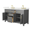 Custom image for Dark Gray with Brushed Gold Trim / Giotto Quartz / No Mirror