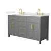 Custom image for Dark Gray with Brushed Gold Trim / Giotto Quartz / No Mirror