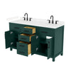Custom image for Green with Matte Black Trim / Carrara Cultured Marble / No Mirror