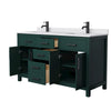 Custom image for Green with Matte Black Trim / White Cultured Marble / No Mirror