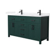Custom image for Green with Matte Black Trim / White Quartz / No Mirror