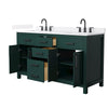 Custom image for Green with Matte Black Trim / White Quartz / No Mirror