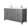 Custom image for Dark Gray with Brushed Nickel Trim / Carrara Cultured Marble / No Mirror