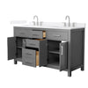 Custom image for Dark Gray with Brushed Nickel Trim / White Quartz / No Mirror