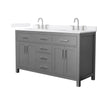 Custom image for Dark Gray with Brushed Nickel Trim / White Quartz / No Mirror