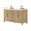 Custom image for Whitewashed Oak with Matte Black Trim / Carrara Cultured Marble / No Mirror