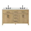Custom image for Whitewashed Oak with Matte Black Trim / Giotto Quartz / No Mirror
