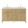 Custom image for Whitewashed Oak with Brushed Gold Trim / Giotto Quartz / No Mirror