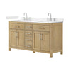 Custom image for Whitewashed Oak with Brushed Nickel Trim / Carrara Cultured Marble / No Mirror