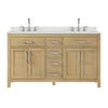 Custom image for Whitewashed Oak with Brushed Nickel Trim / Giotto Quartz / No Mirror