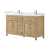 Custom image for Whitewashed Oak with Brushed Nickel Trim / White Cultured Marble / No Mirror