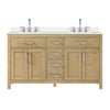 Custom image for Whitewashed Oak with Brushed Nickel Trim / White Quartz / No Mirror
