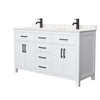 Custom image for White with Matte Black Trim / Carrara Cultured Marble / No Mirror