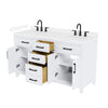 Custom image for White with Matte Black Trim / Carrara Cultured Marble / No Mirror
