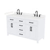 Custom image for White with Matte Black Trim / Carrara Cultured Marble / No Mirror