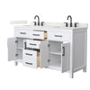 Custom image for White with Matte Black Trim / Giotto Quartz / No Mirror