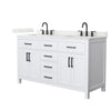 Custom image for White with Matte Black Trim / Giotto Quartz / No Mirror