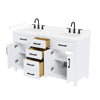 Custom image for White with Matte Black Trim / White Cultured Marble / No Mirror
