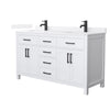 Custom image for White with Matte Black Trim / White Quartz / No Mirror