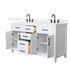 Custom image for White with Matte Black Trim / White Quartz / No Mirror