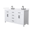 Custom image for White with Matte Black Trim / White Quartz / No Mirror