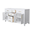 Custom image for White with Brushed Gold Trim / No Mirror