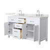 Custom image for White with Brushed Nickel Trim / Giotto Quartz / No Mirror
