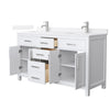 Custom image for White with Brushed Nickel Trim / White Quartz / No Mirror