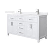 Custom image for White with Brushed Nickel Trim / White Quartz / No Mirror