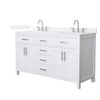 Custom image for White with Brushed Nickel Trim / White Quartz / No Mirror