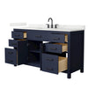 Custom image for Dark Blue with Matte Black Trim / Giotto Quartz / No Mirror