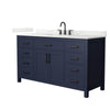 Custom image for Dark Blue with Matte Black Trim / Giotto Quartz / No Mirror