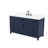 Custom image for Dark Blue with Matte Black Trim / White Cultured Marble / No Mirror