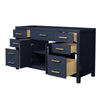 Custom image for Dark Blue with Brushed Gold Trim / No Mirror