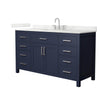 Custom image for Dark Blue with Brushed Nickel Trim / Giotto Quartz / No Mirror