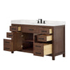 Custom image for Dark Walnut with Matte Black Trim / Carrara Cultured Marble / No Mirror