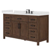 Custom image for Dark Walnut with Matte Black Trim / Carrara Cultured Marble / No Mirror